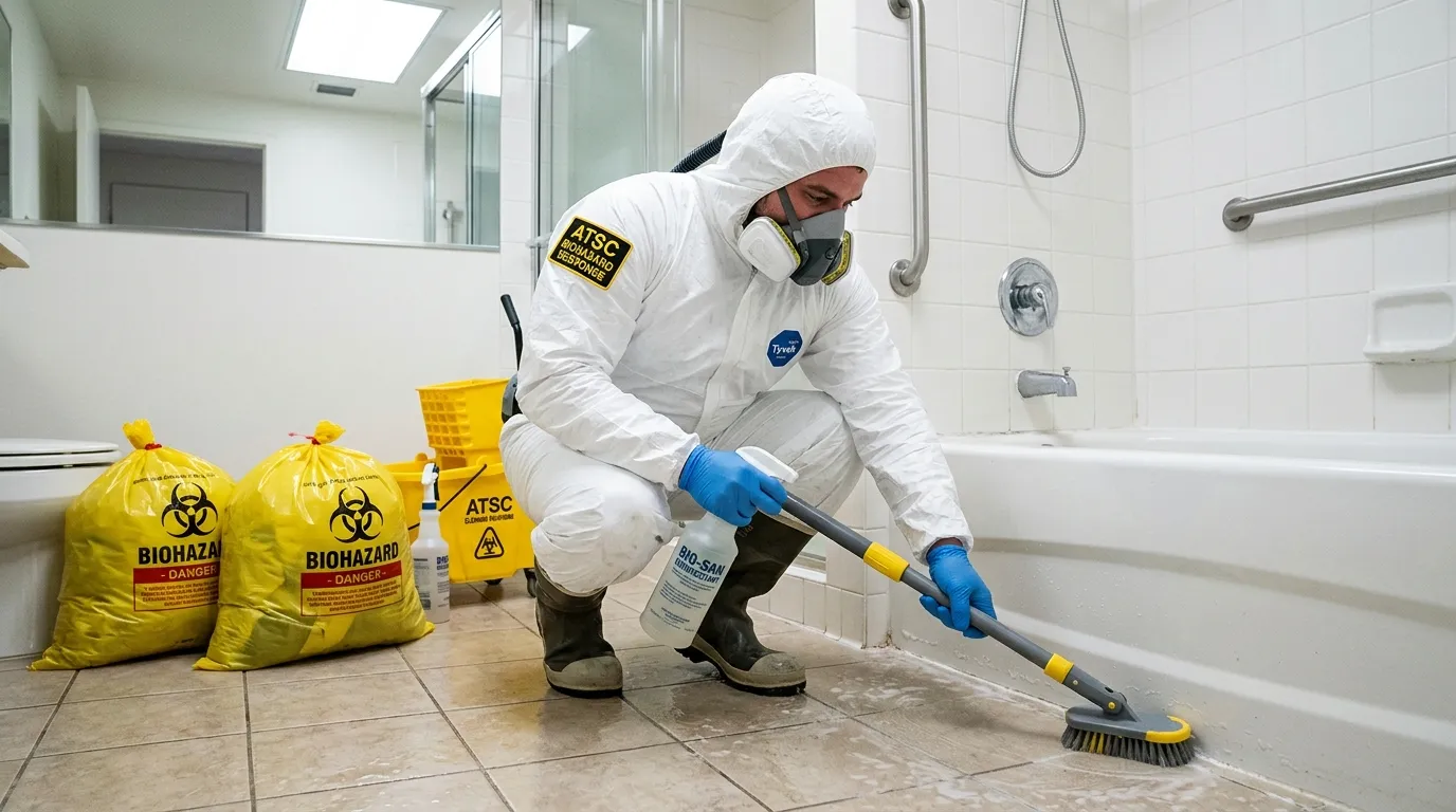 Decontamination equipment deployed for Blood Cleanup in Harpswell Center